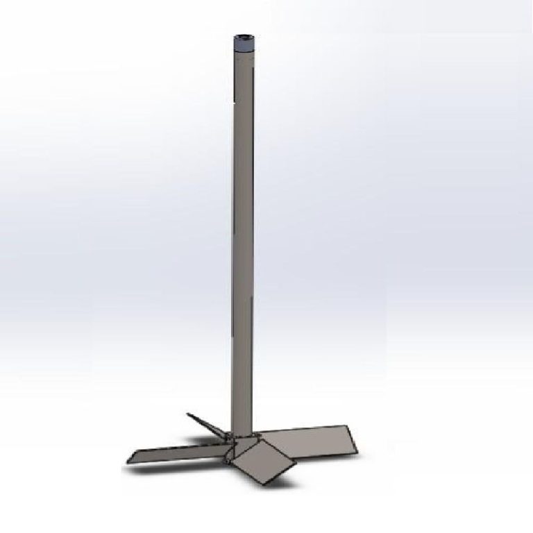 Shaft mixer assembly for chemical injection packages